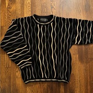 Baracuta by Tundra 90s Y2K Coogi Style 3D Knit Sweater Size medium